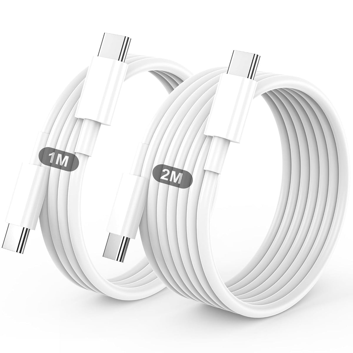 BSTOEM USB C Charger Cable, USB C to USB C 2Pack 1M+2M Lead, Type C Charger