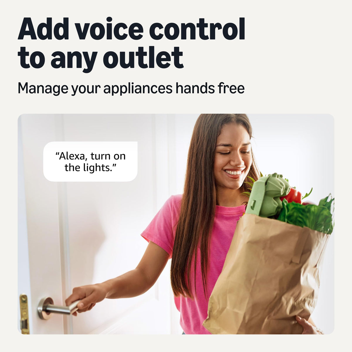 Amazon Basics Single Outlet Indoor Wi-Fi Smart Plug, works with Alexa only, 1 Pack, White, UK