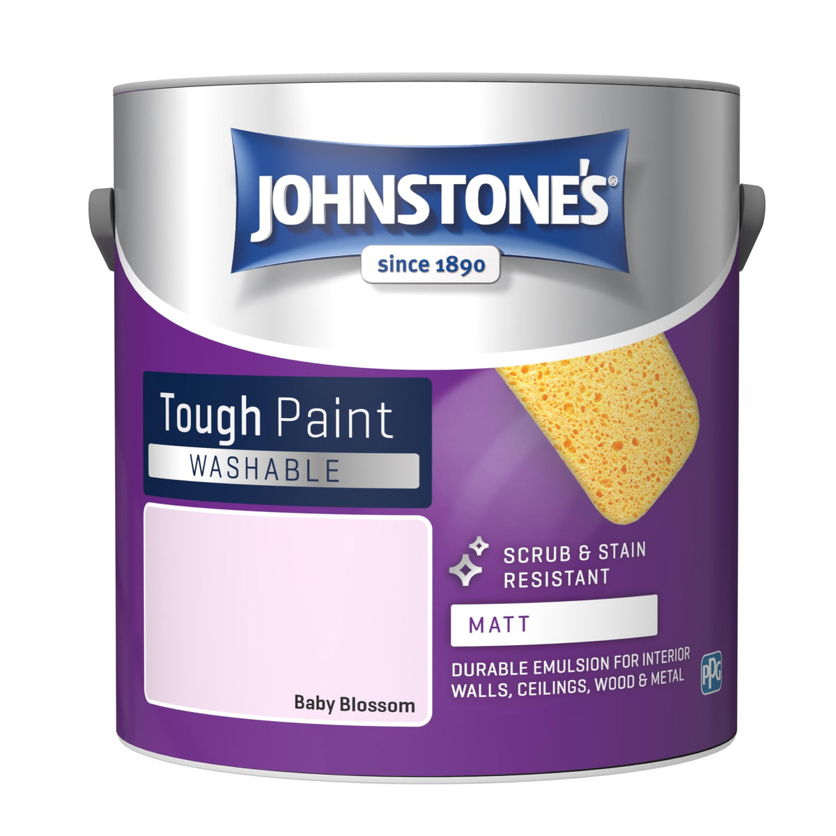 Johnstone's - Washable Matt Wall & Ceiling Paint - Rosebud - 2.5L