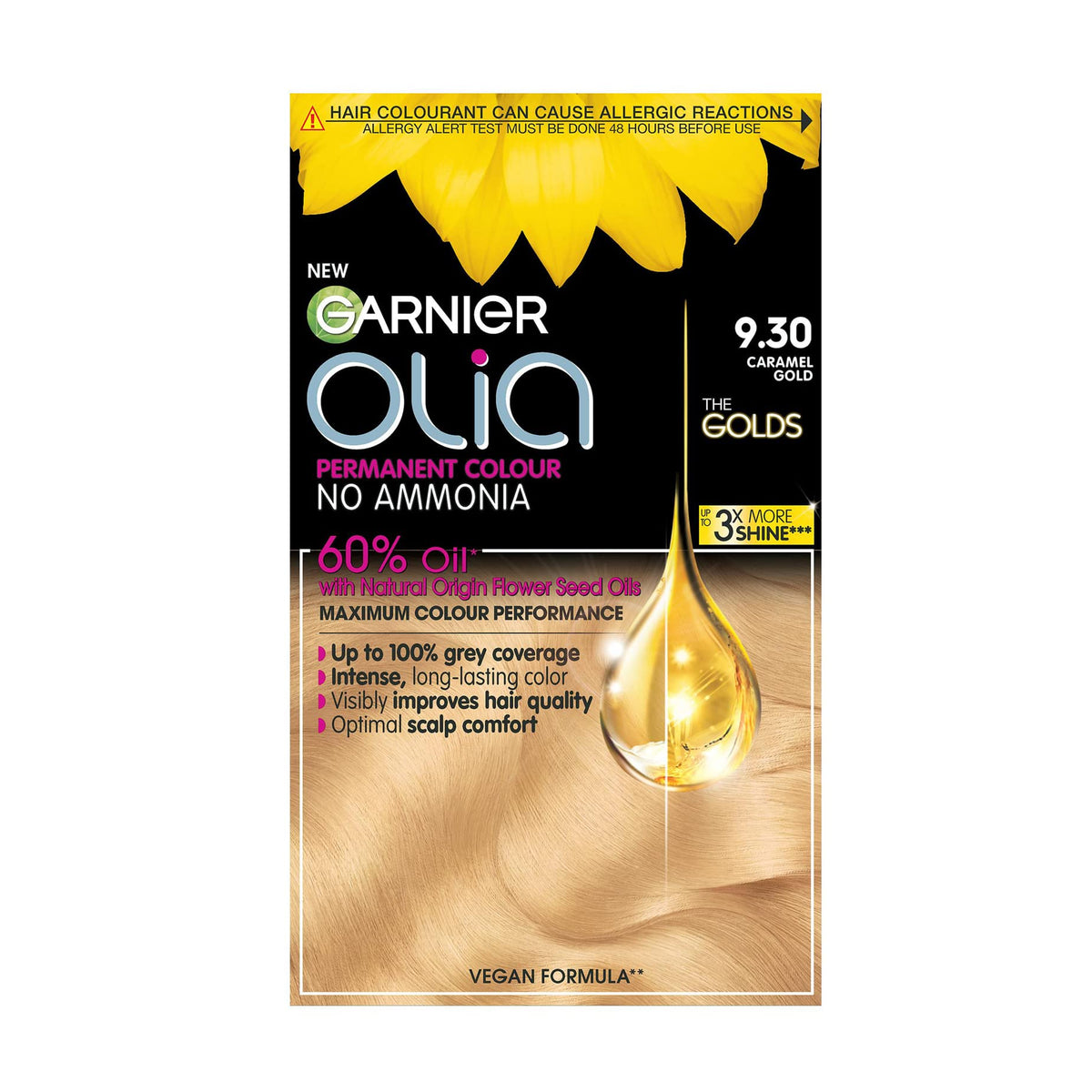 Garnier Olia Luminous Long-Lasting Permanent Hair Colour, 5.0 Brown
