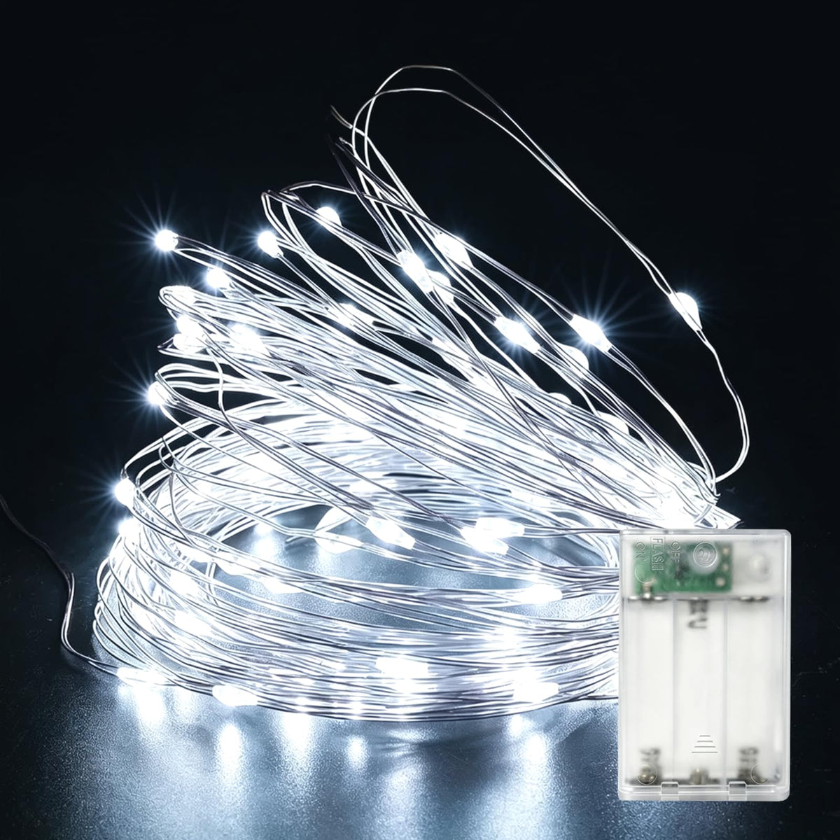 60LED 6m Fairy Lights Battery Operated, Battery Powered String Light Indoor