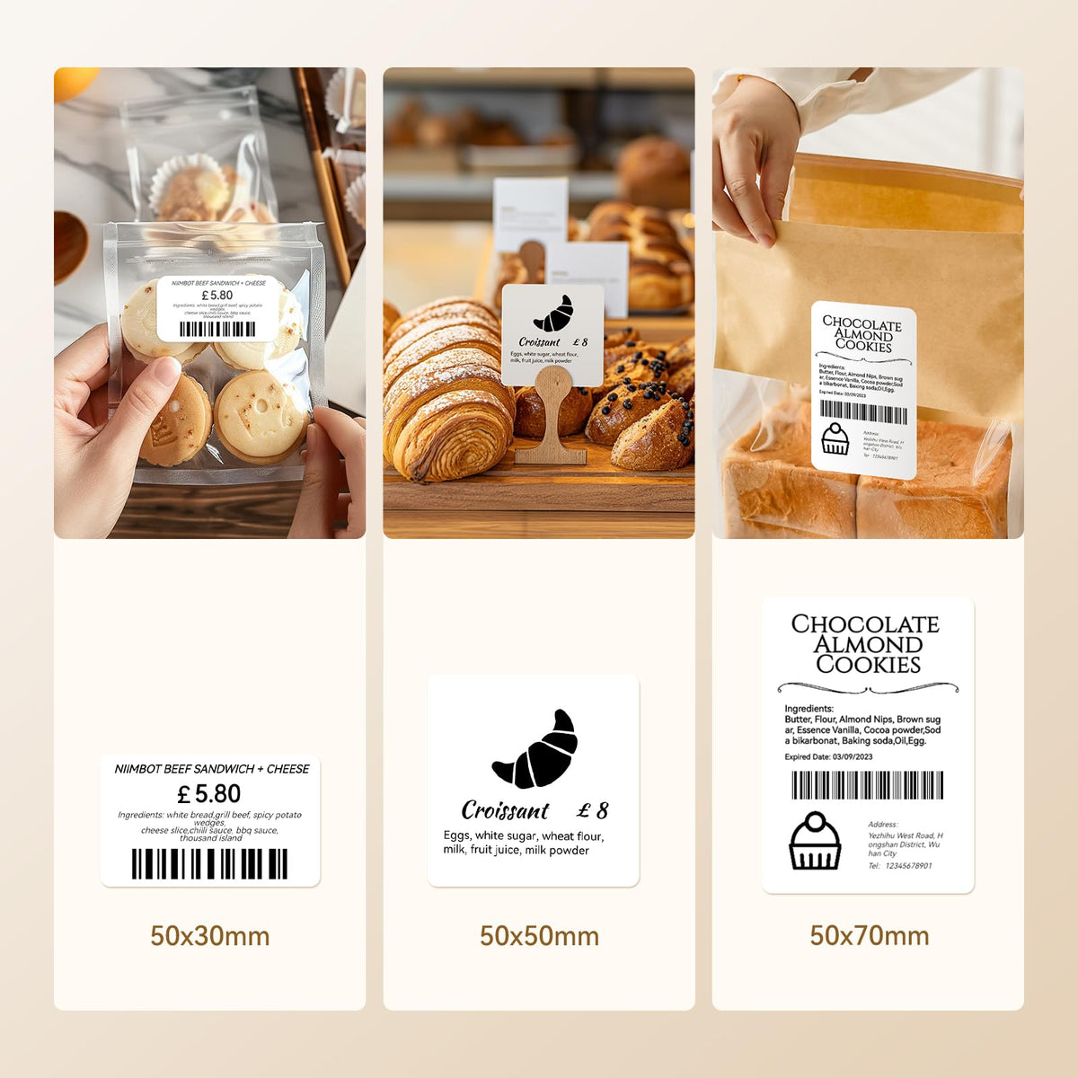 NIIMBOT B1 Label Maker Machine, 2 Inch Bluetooth Sticker Printer