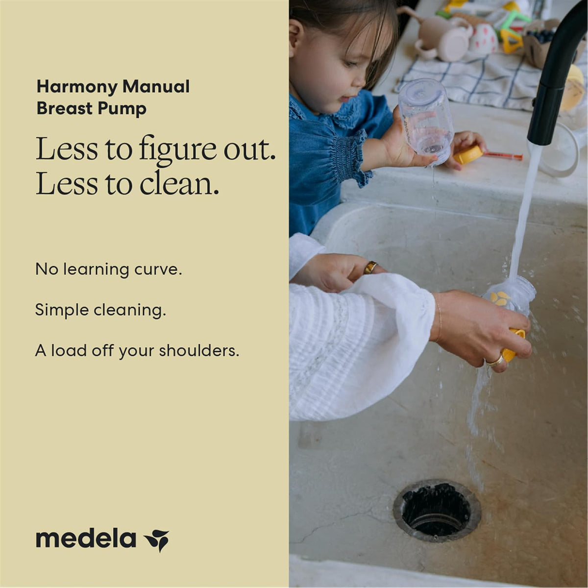 Medela Harmony Manual Breast Pump, Compact Swiss Design with PersonaFit Flex Shields and Medela's 2-Phase Expression Technology