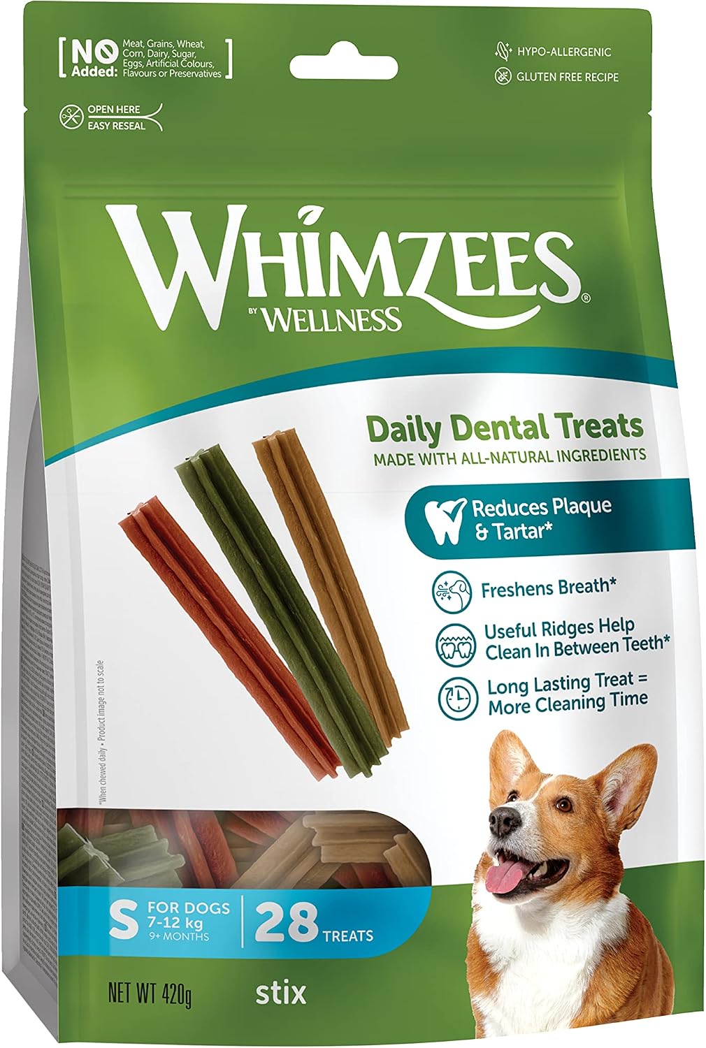 WHIMZEES Stix S, 28 Pieces – Size S