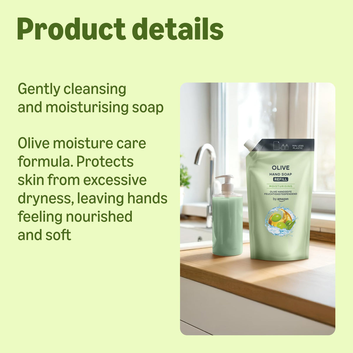 by Amazon Milk & Honey Hand Soap Refill, 2 x 1000ml