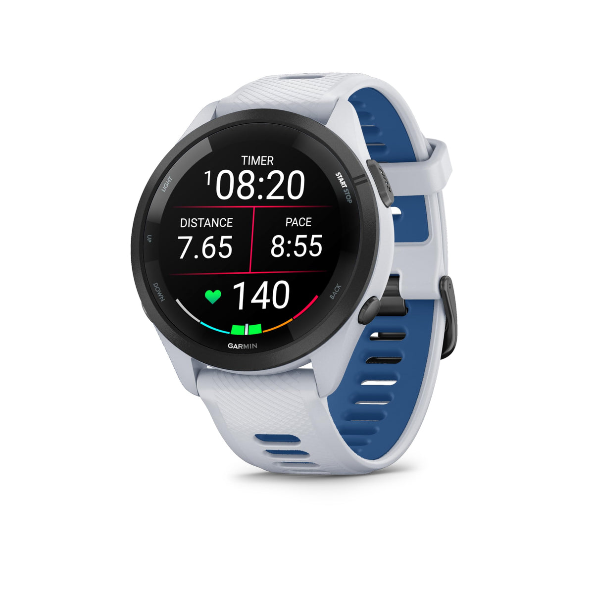 Garmin Forerunner 265S, 42mm GPS running smartwatch, Whitestone