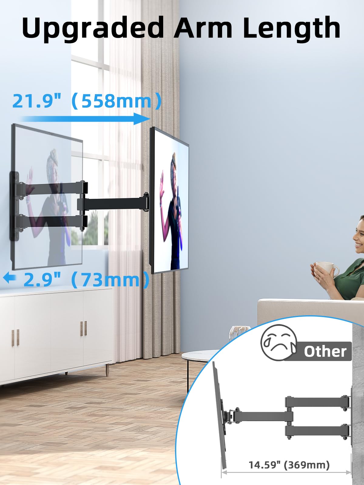 HOME VISION Heavy Duty Fixed TV Wall Bracket for 32-86 Inch Flat Screens