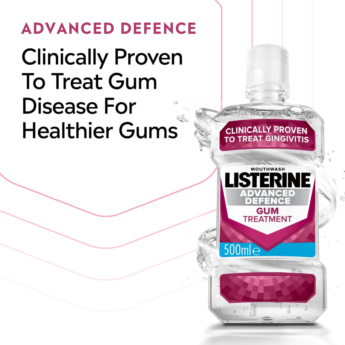 Listerine Advanced Enamel & Sensitivity Protection Mouthwash, Fresh Mint (500ml), Mouthwash to Prevent Enamel Erosion and Treat Sensitive Teeth