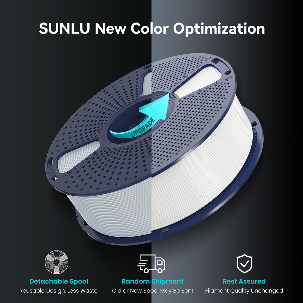 SUNLU Upgrade PLA+2.0 Filament, Next-Gen PLA+ 3D Printer Filament 1.75mm