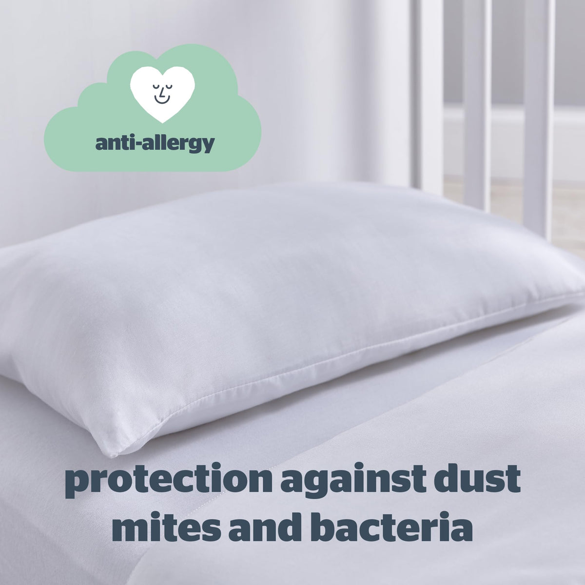 Silentnight Safe Nights Cot Bed Pillow, Anti Allergy, 1 Pack