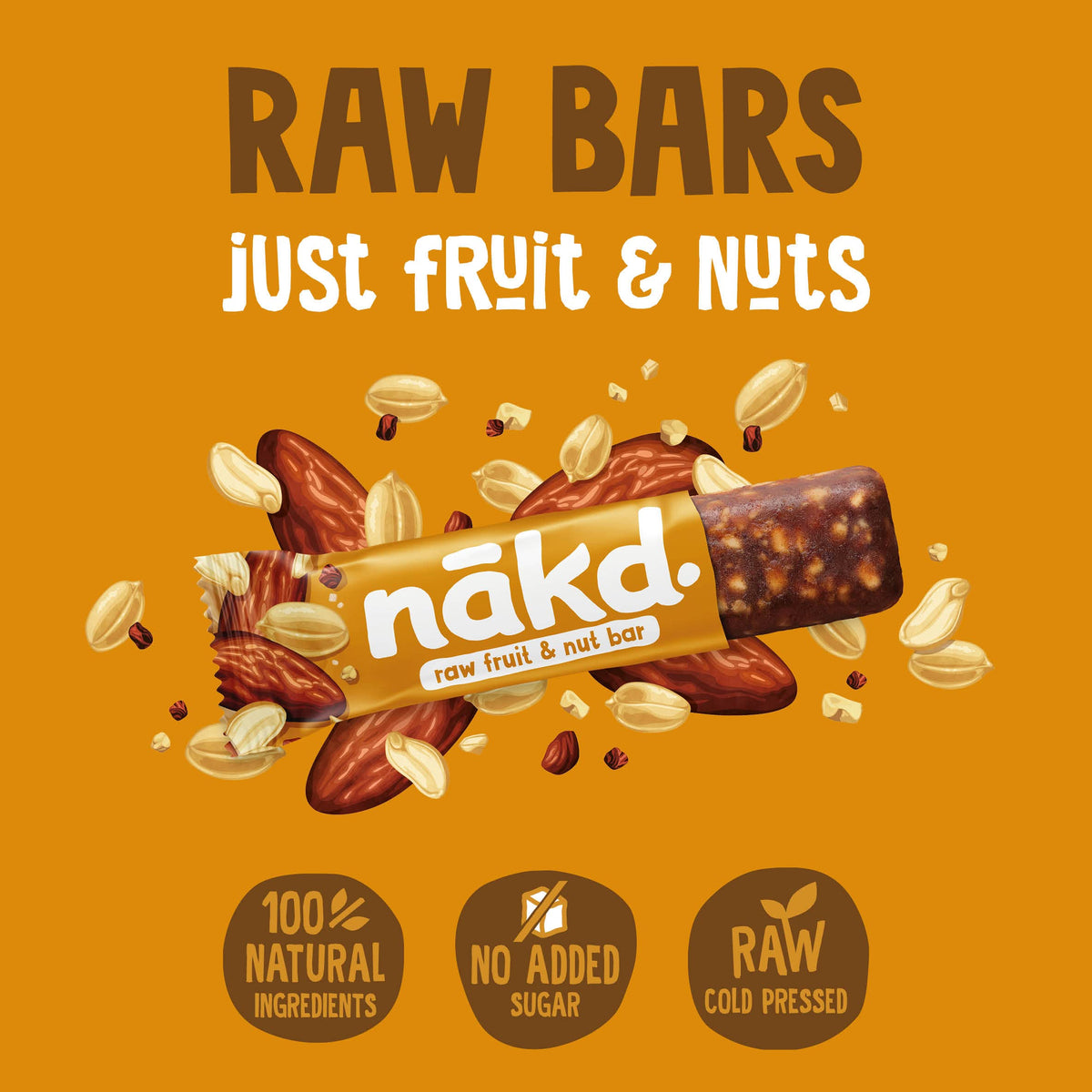 Nakd Bakewell Tart Natural Fruit & Nut Bars - Vegan - Gluten Free - Healthy Snack, 35 g (Pack of 18)