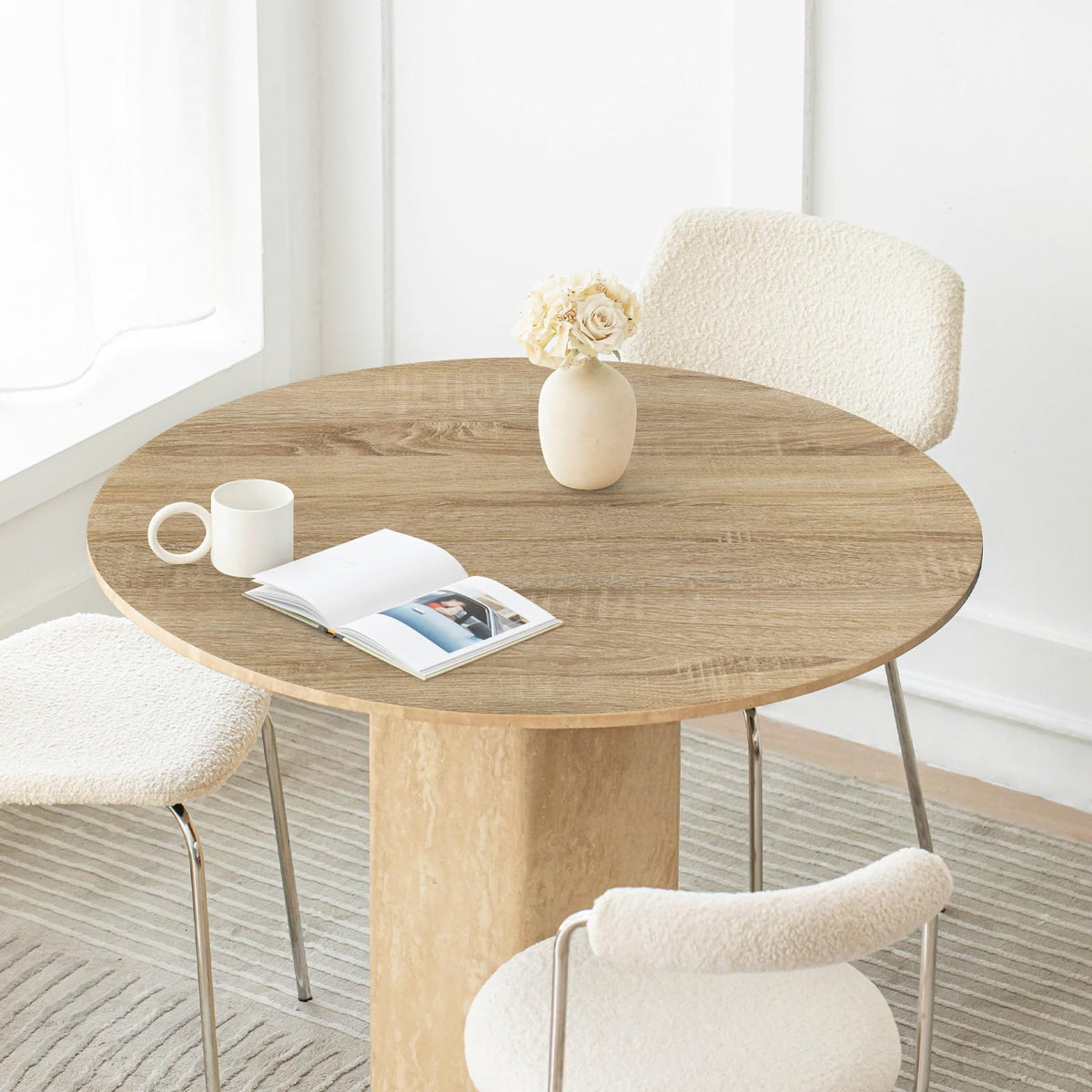 Abyssaly White Wood Effect Sticky Back Plastic for Furniture & Walls