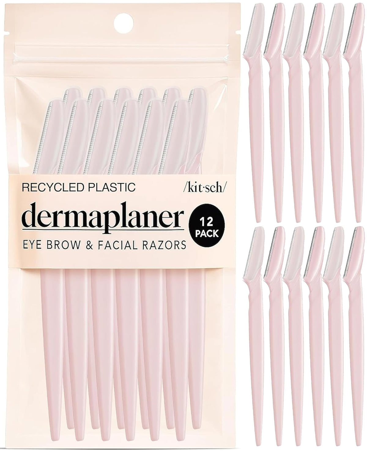 Kitsch Dermaplane Razor for Women Face 12pcs – Terracotta