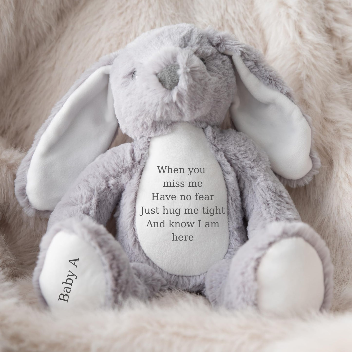 HotScamp Personalised Memorial Bear In Loving Memory When you Miss me - Cuddly Toy Soft Toy Comforter Grieving Special keepsake from a loved one - Brown Teddy