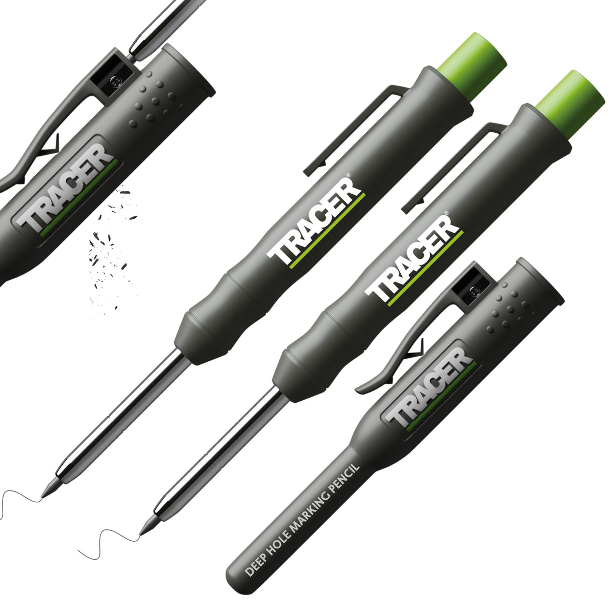 Tracer Deep Hole Carpenter Pencil | Work Pencil, Holster & Sharpener