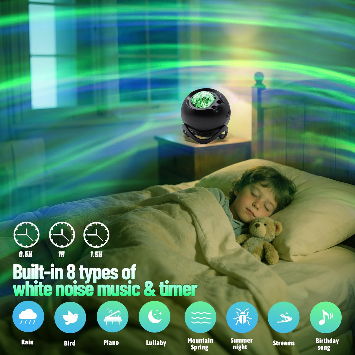 CAIYUE Star Projector Galaxy Projector, Exquisite Nebula Night Light Projector, Ocean Wave Galaxy Light with Remote Control,with Adjustable Speed and Brightness, Adults, Bedroom,Party