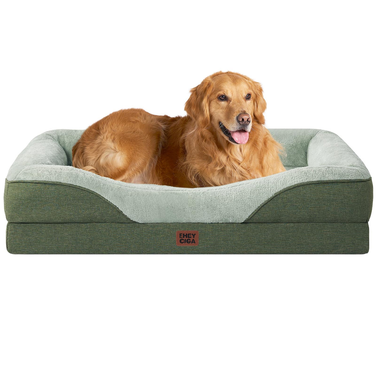 EHEYCIGA Memory Foam Orthopedic Dog Beds Large, 91x68x17cm, Dark Grey