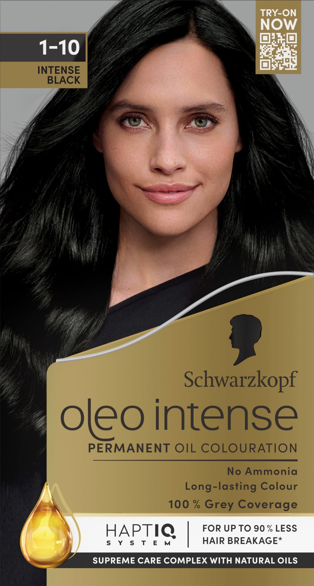 Schwarzkopf Oleo Intense Permanent Hair Colour 4-60 Gold Brown | Ammonia Free Oil Hair Dye | 100% Grey Coverage | Long-Lasting Rich Colour | With HaptIQ System & Caring Oil Mask (Pack of 2)