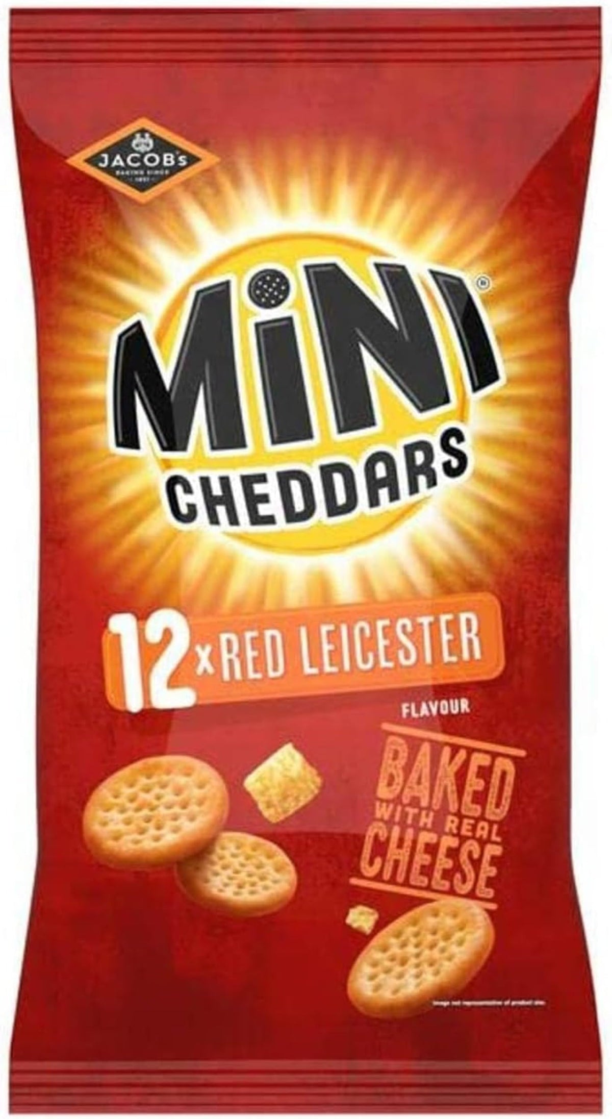 JACOB'S Mini Cheddars Original Multipack, 12 x 23 g Bags Per Pack