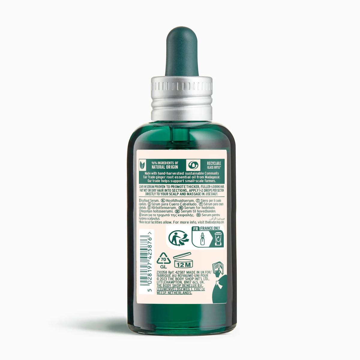 The Body Shop Ginger Scalp Care Conditioner (1x 250ml), Conditioner for Dry, Flaky Scalp, Helps Seal Hair Strands & Reduce Friction, Use After Shampoo, Vegan Haircare