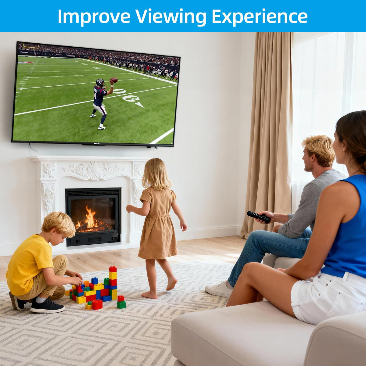 HOME VISION Heavy Duty Fixed TV Wall Bracket for 32-86 Inch Flat Screens