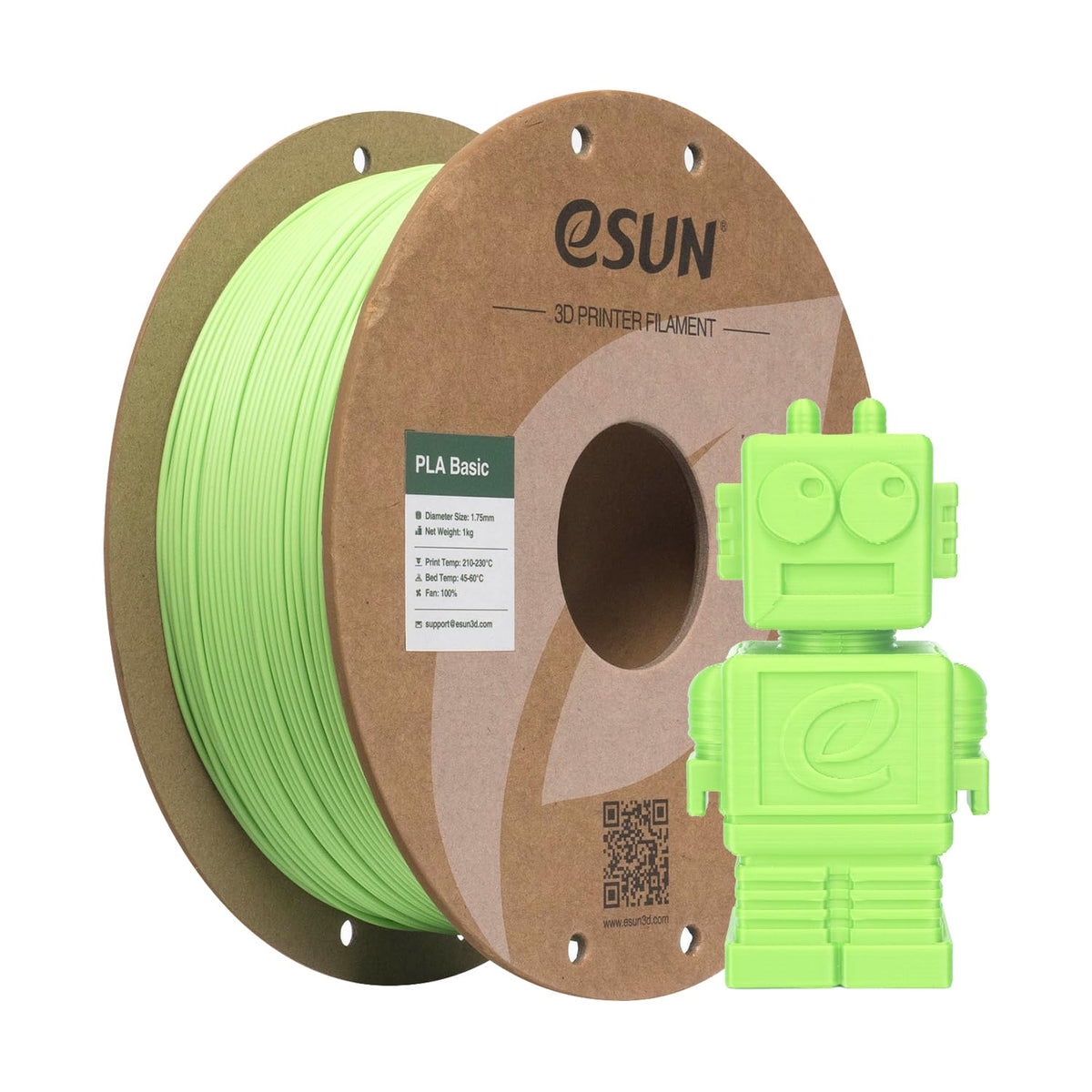 eSUN PLA Filament 1.75mm, PLA Basic Dimensional Accuracy +/- 0.05mm, 1KG Spool (2.2 LBS) Speedy Filament for 3D Printers,Black