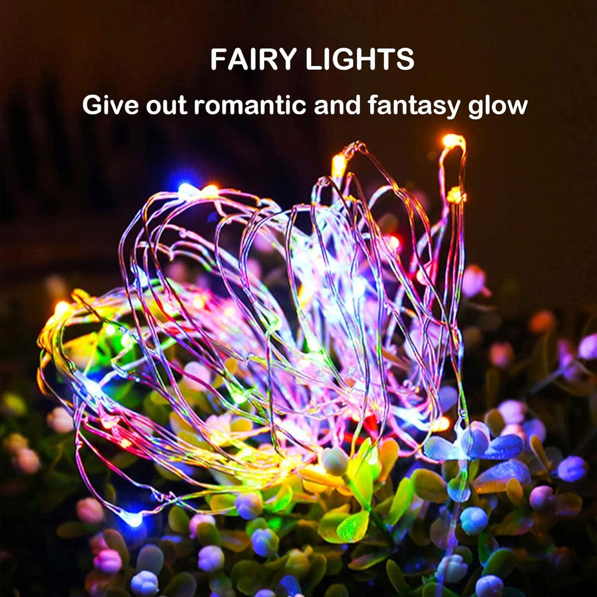 Lezonic 2Pack Solar String Lights Waterproof,12M/40Ft 120LED Garden Lights