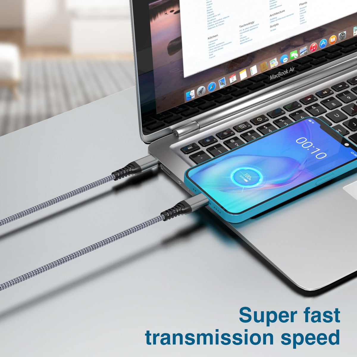 USB C to Lightning Cable 2Pack 1M Apple MFi Certified iPhone Charger Cable