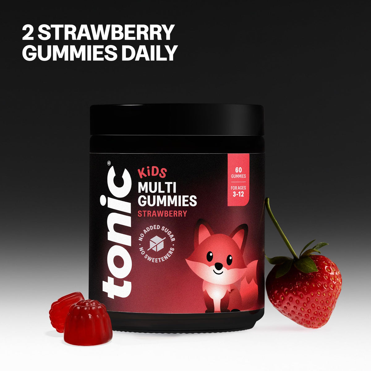 Tonic Health Kids Multivitamin Gummies - 14 in 1 - Strawberry (60 Count)