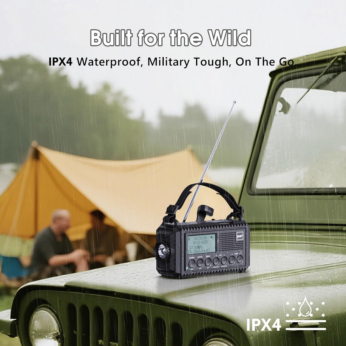 ROCAM Wind up Radio Solar, Battery, Torch, Portable DAB Radio