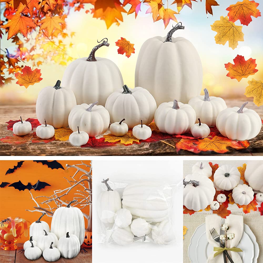 7Pcs Artificial Pumpkin,Fake Pumpkin,Autumn Decoration for Thanksgiving Halloween Christmas