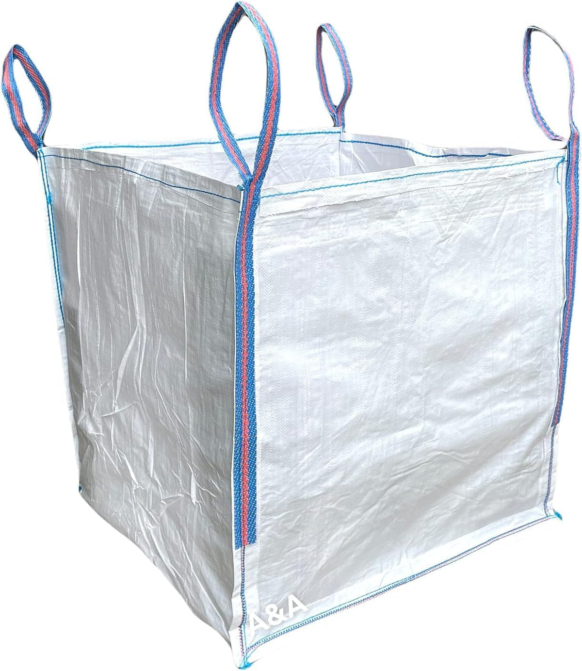 A&A SUPPLIES UK - 1 Tonne Builders Bag 85 x 85 x 85cm FIBC Bulk Jumbo Ton Bags Garden Waste Sack Rubbish Heavy Duty Industrial Woven Material Skip Storage (1 BAG)