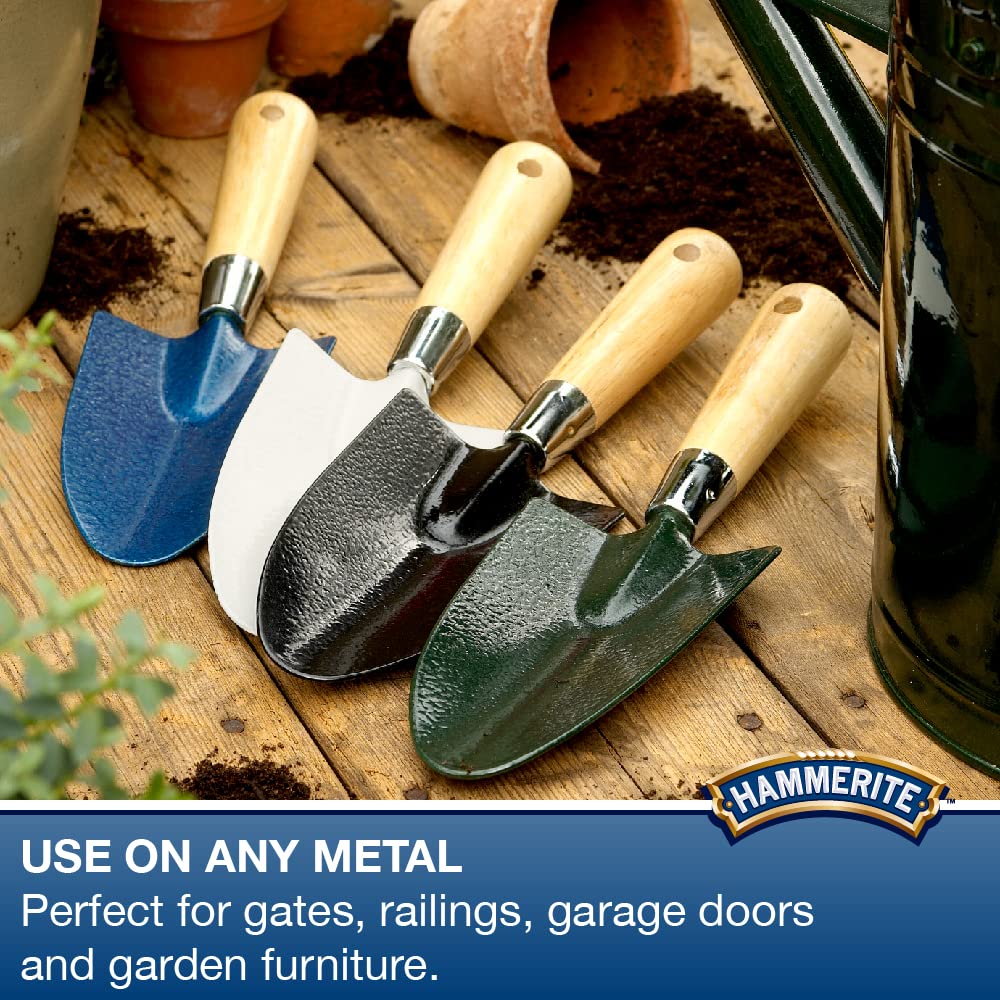 Hammerite Direct to Rust Metal Paint - Smooth Black Finish 250ML, 5084863