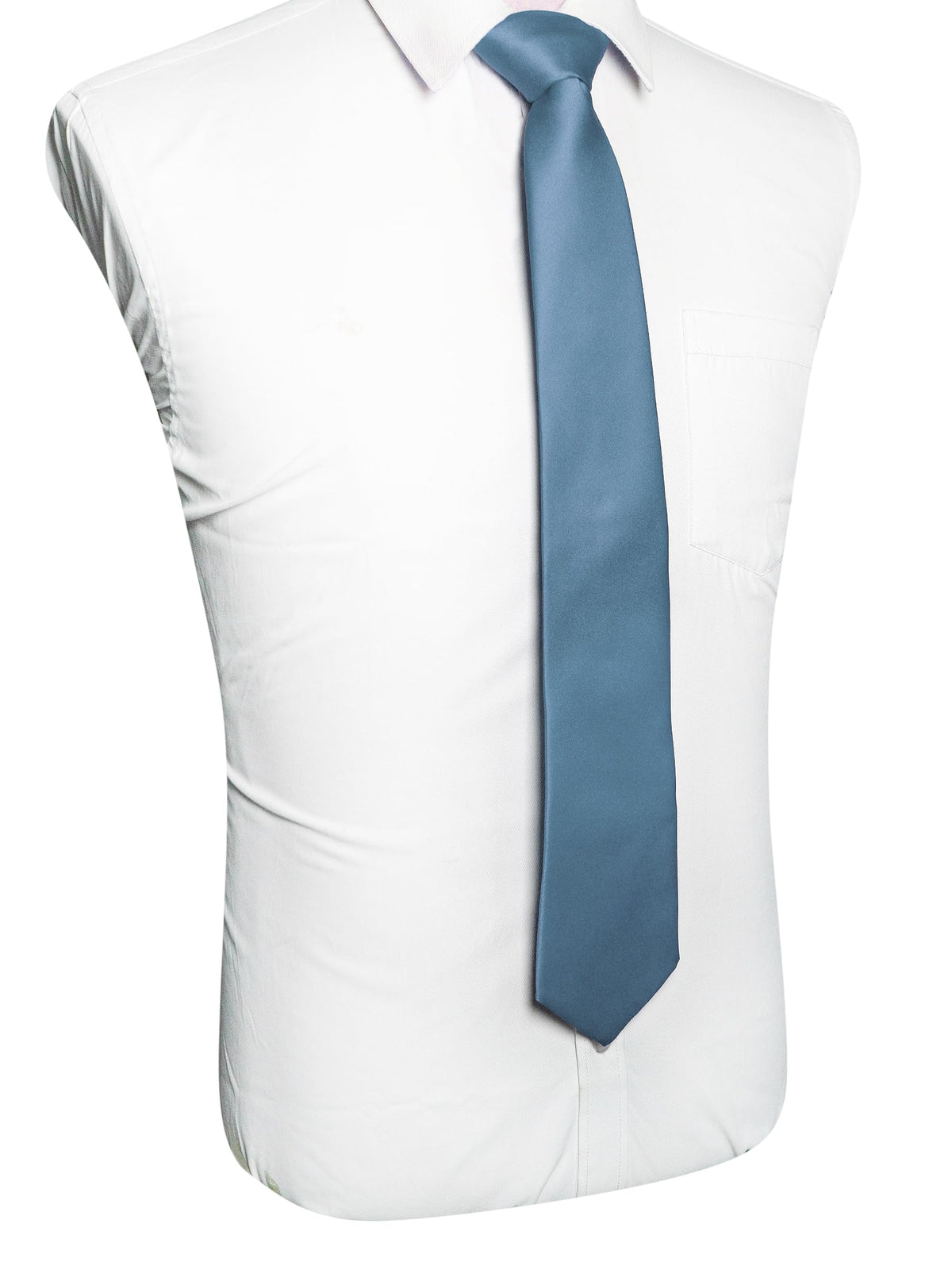 RBOCOTT Solid Color Tie Mens Necktie for Business and Wedding Party