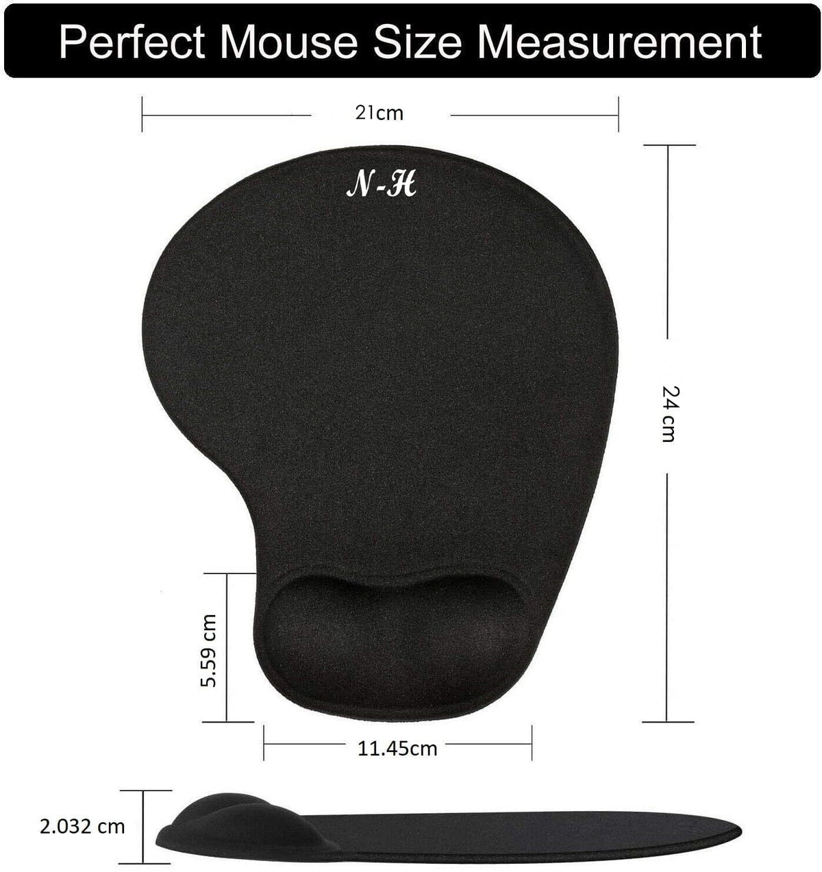 Mouse Mat ANTI-SLIP COMFORT MOUSE PAD MAT WITH GEL FOAM REST WRIST SUPPORT FOR PC LAPTOP (Blue, Regular)