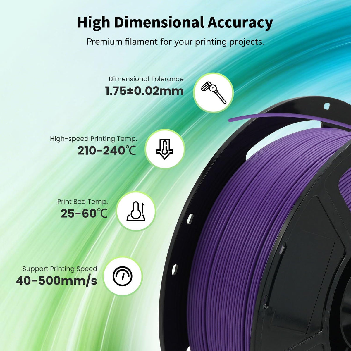 FLASHFORGE 3D Printer Filament, PLA PRO Filament 1.75mm, 1KG Spool (2.2lbs), Dimensional Accuracy +/- 0.02mm for FDM 3D Printers, Better Tenacity & No Knotting (White)