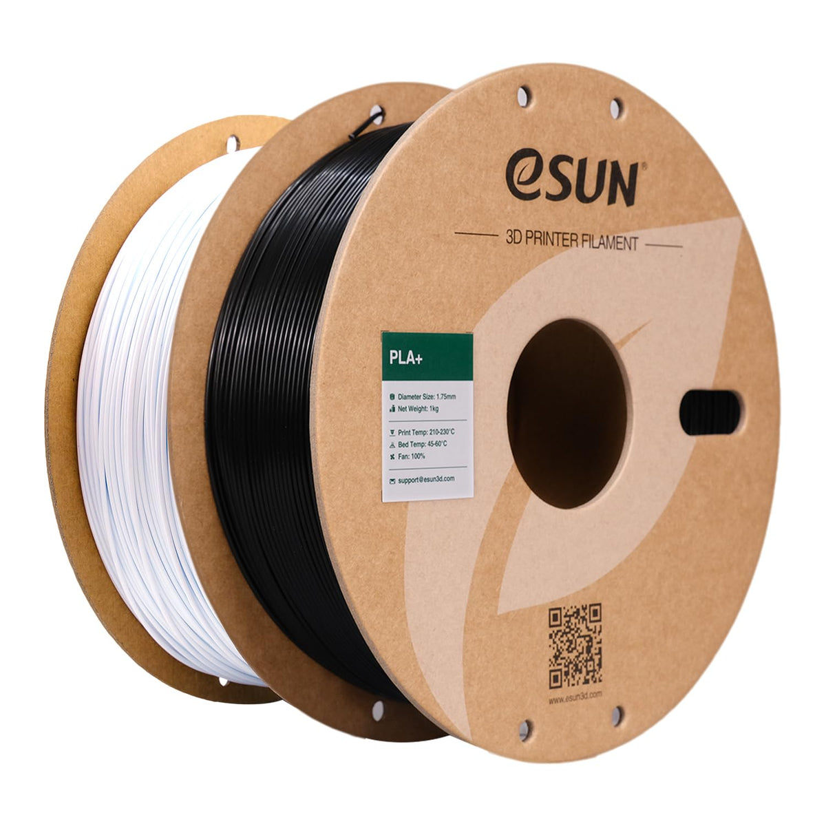eSUN PLA+ 3D Printing Filament 1KG(2.2lbs), Enhanced Toughness, Cold White