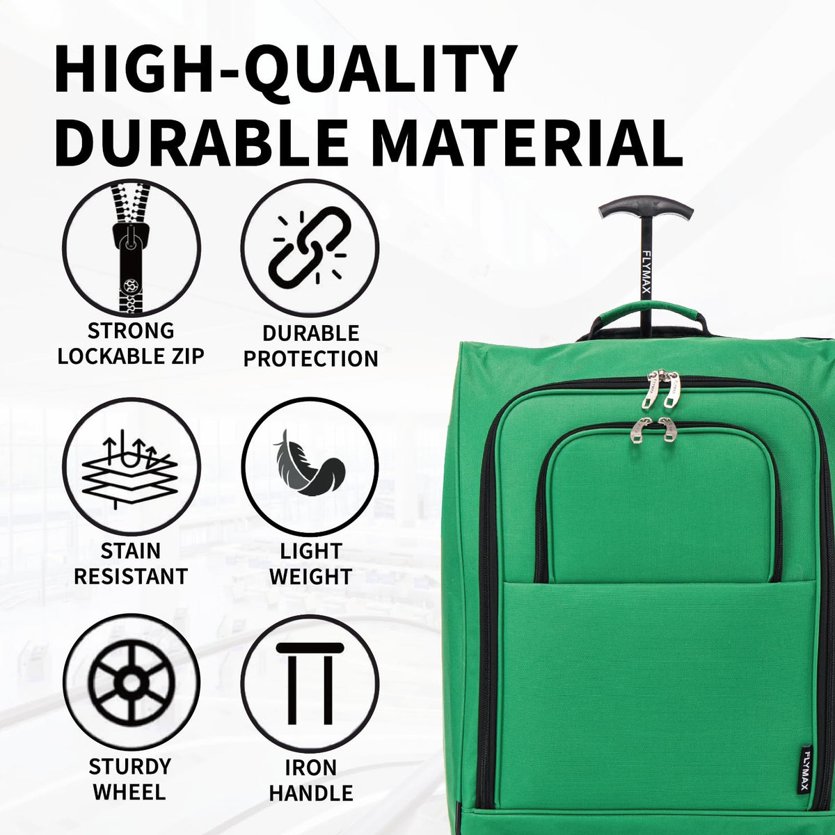 Easyjet 45x36x20 Carry on Suitcase Approved Underseat Cabin Bag Case Lightweight Hand Luggage 1.3kg 33L Black