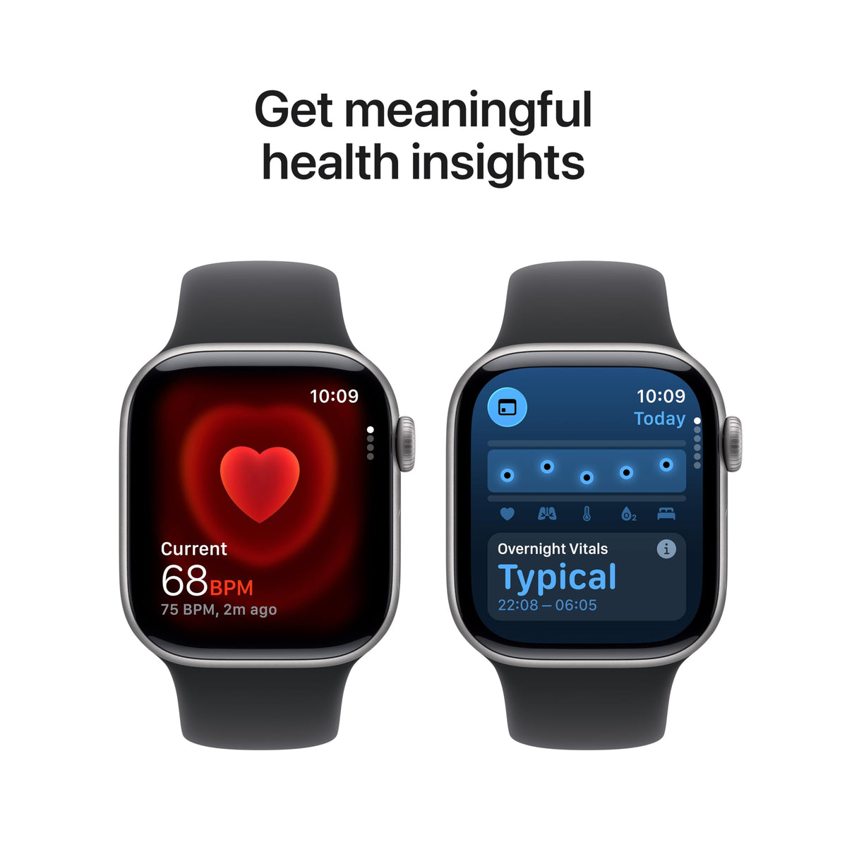 Apple Watch Series 11 GPS 46mm Smartwatch with Jet Black Aluminium Case with Black Sport Band M/L. Sleep Score, Fitness Tracker, Health Monitoring, Always-On Display, Water Resistant