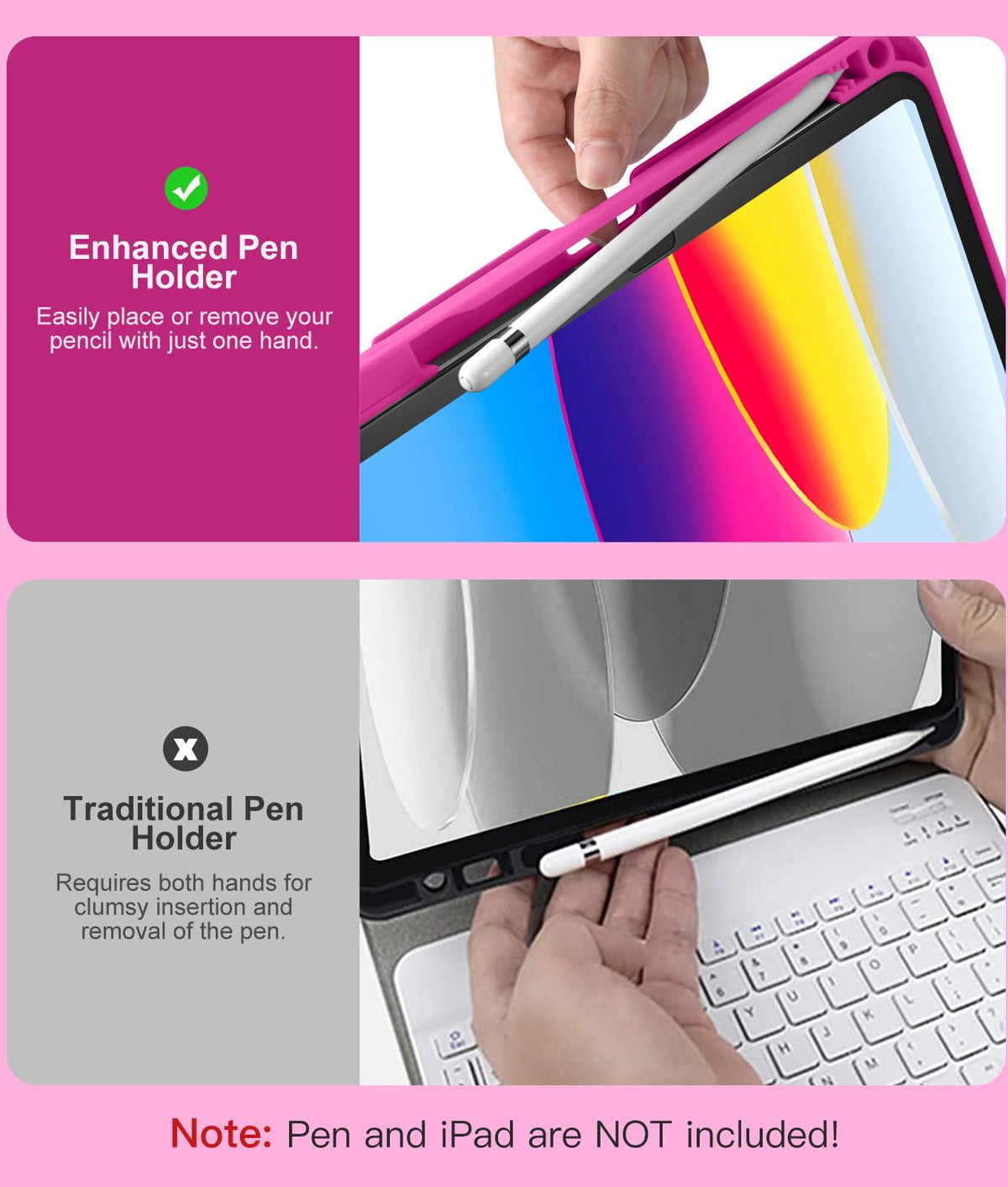 Vobafe Keyboard Case for iPad A16 11th Generation 11 inch/10th Gen 10.9"