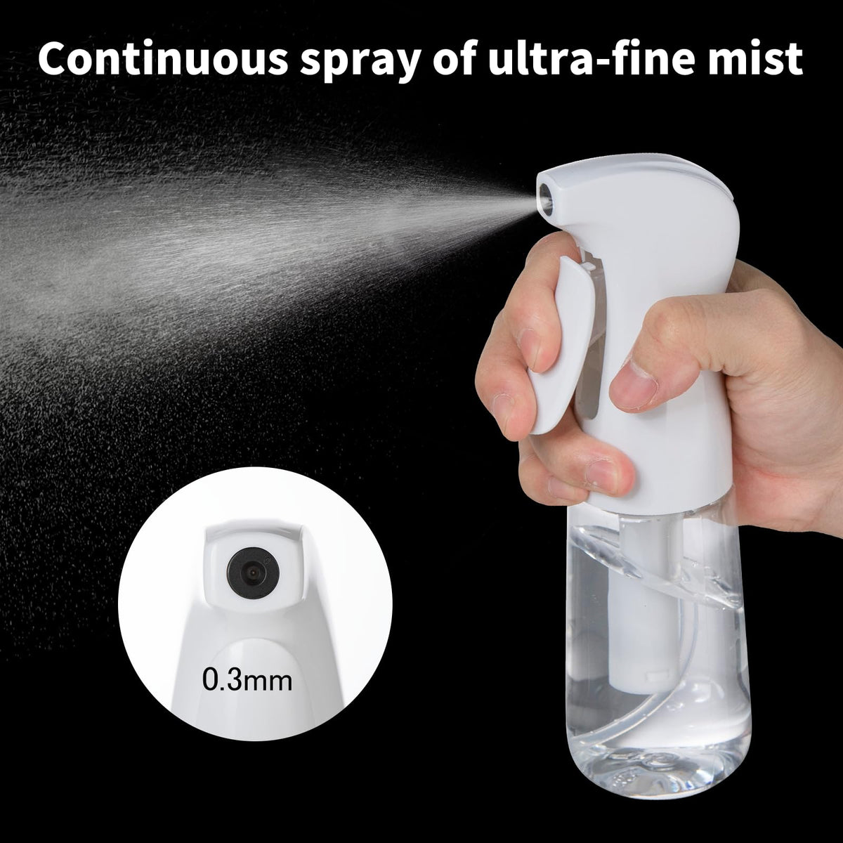 Spray Bottles Continuous Ultra Fine Mist Empty Water Bottles Hairdresser Spray Bottles Salon Hairdresser Hair Tool Water Sprayer (200ML, Mint Green)