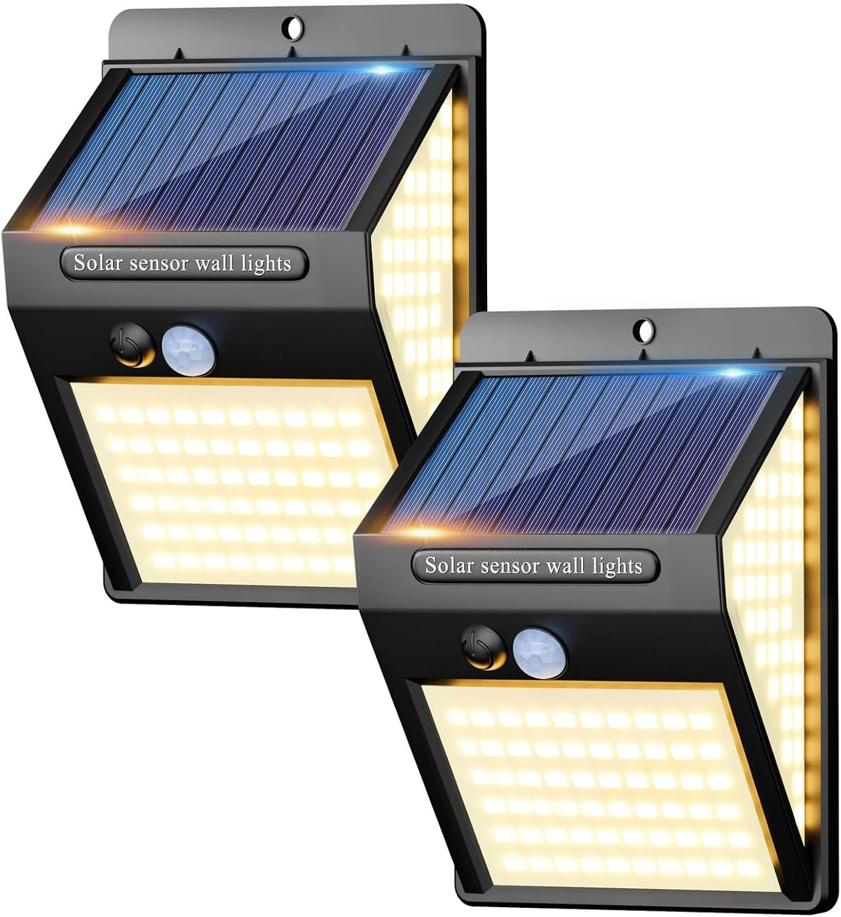 litogo [4 Pack White Frame 140LED Solar Security Lights Outdoor, Solar Motion Sensor Lights 270ºWide Angle Waterproof Solar Powered Durable Wall Lights Outside 3 Modes