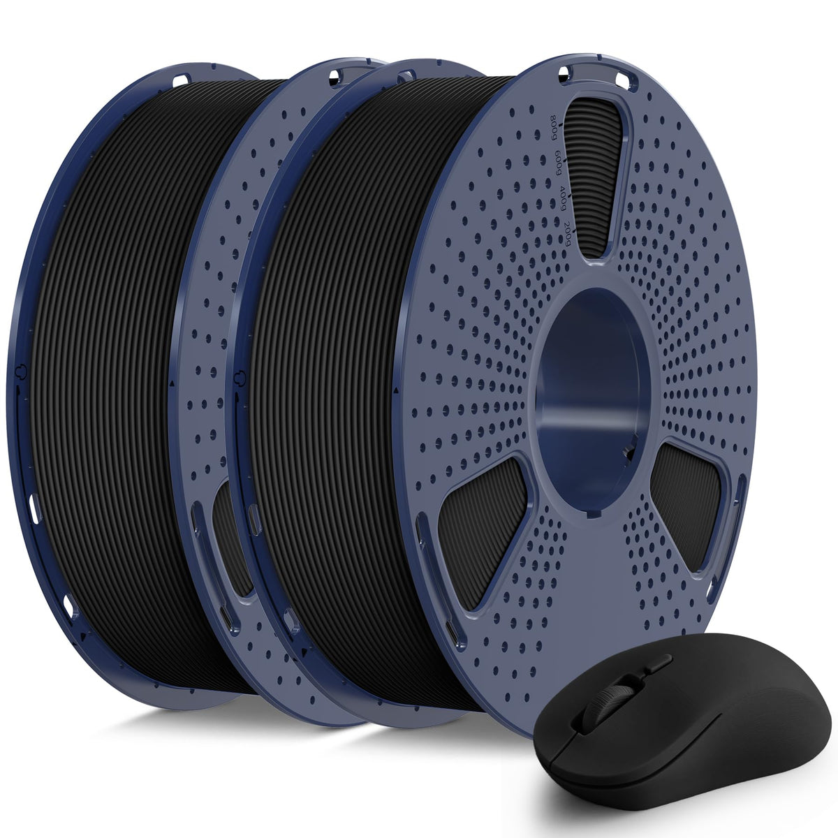 SUNLU Matte PLA 3D Printer Filament 1.75mm, Matte Black 1KG