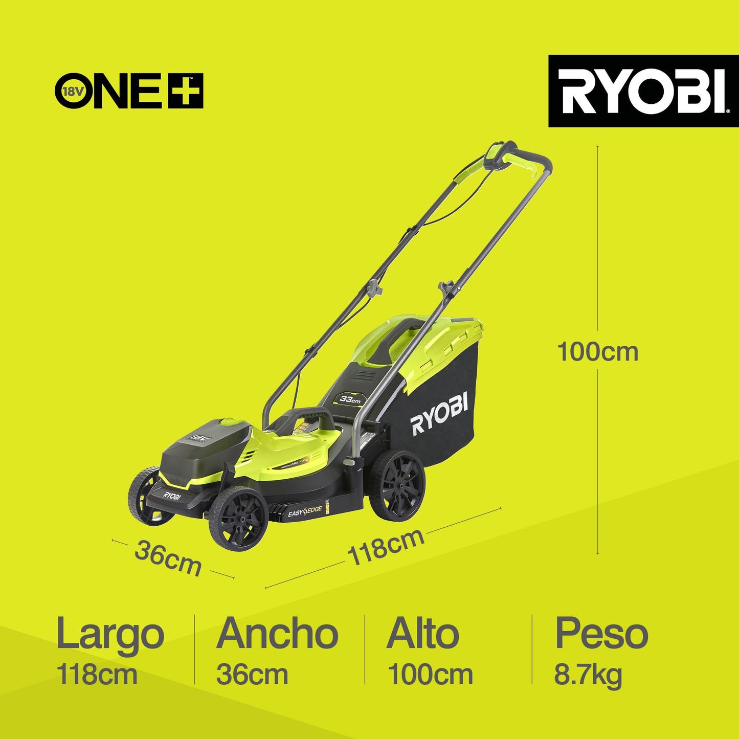 18V ONE+ Cordless Lawnmower and Grass Trimmer Twin Kit (1 x 4.0Ah)