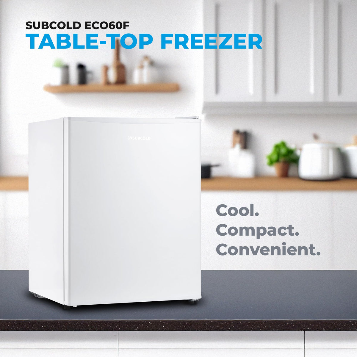 Subcold Eco60F Mini Freezer | 4-Star Tabletop | Adjustable Thermostat