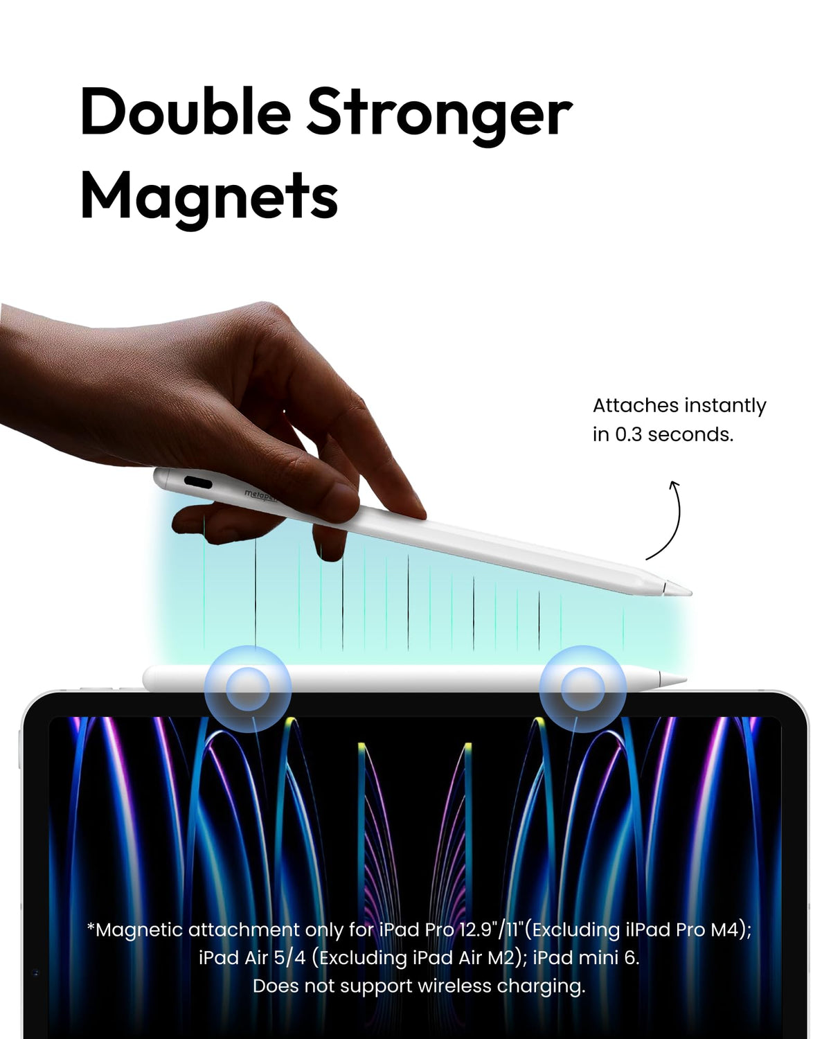 Metapen Pencil A8 for iPad 2018-2026, (2X Faster Charge), Pixel Precision