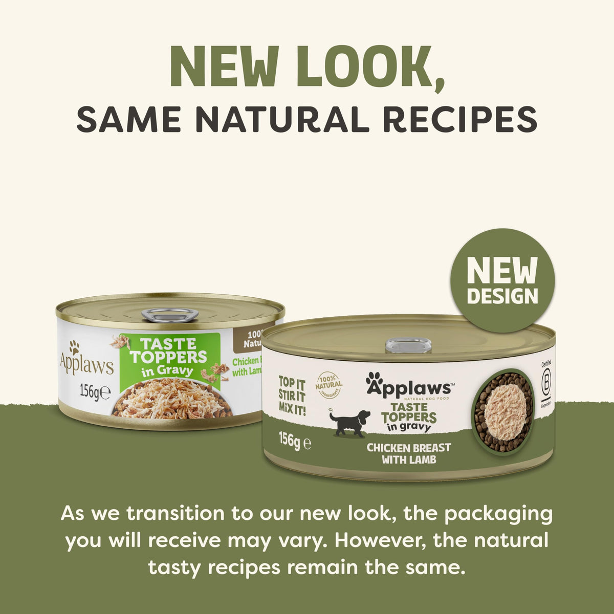 Applaws Natural Wet Dog Food Topper, Chicken Selection in Broth, 8x156g Tin