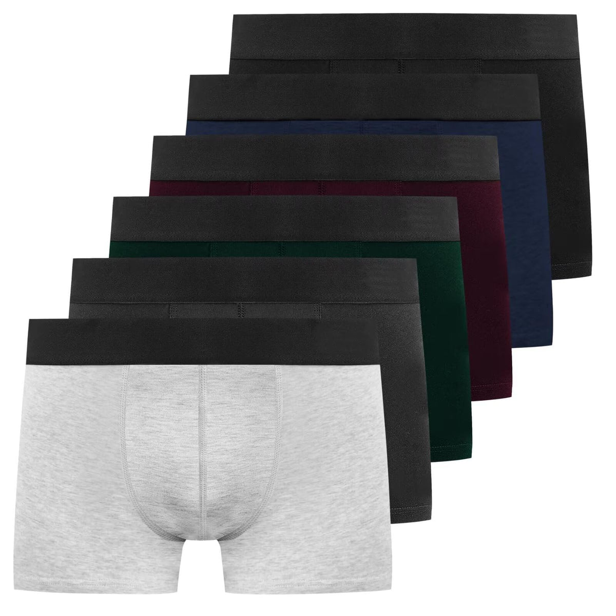 YouShow Mens Boxers 6/12 Pack Mens Underwear Hipsters Cotton Pants Trunks