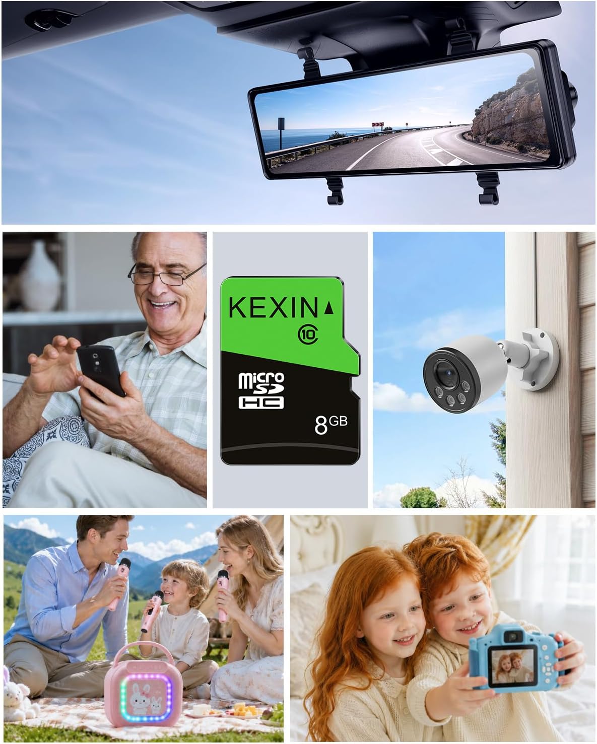 KEXIN Micro SD Card 8GB, MicroSDHC UHS-I Class 10, Mini SD Card, Memory Card for Smartphone, Tablet, Camera