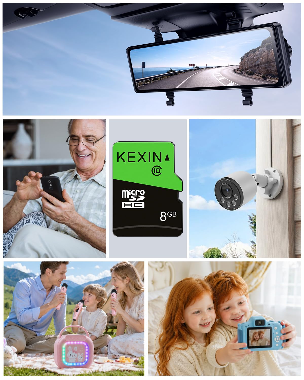 KEXIN Micro SD Card 8GB, MicroSDHC UHS-I Class 10, Mini SD Card, Memory Card for Smartphone, Tablet, Camera